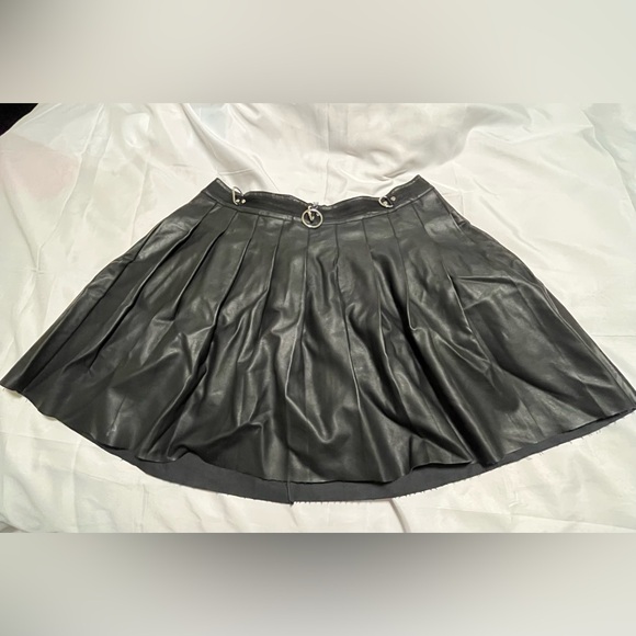 Current Mood Dresses & Skirts - Current Mood Black Faux Leather A-Line Skirt